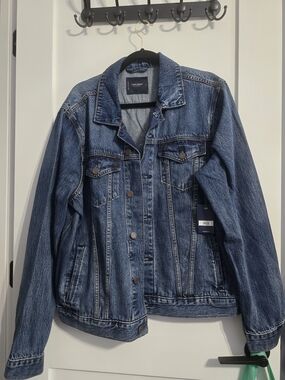 Lucky Brand Dark Blue Washed Denim Jacket